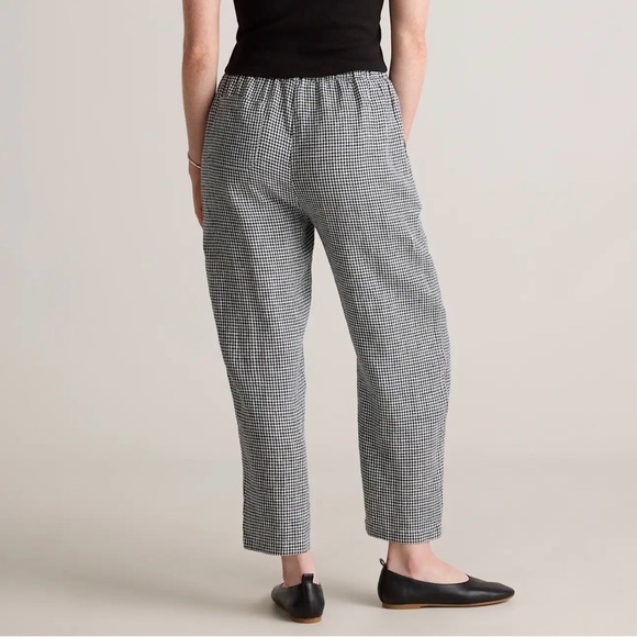 Quince Womes 100% Linen Gingham Pants Size S Sustainable Lightweight Breathable - Picture 3 of 12